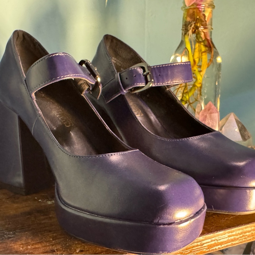 Women's Purple/Blue Mary Jane Platform Shoes